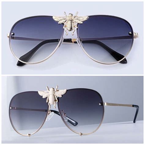 gucci bee sun glasses|gucci oversized clear sunglasses.